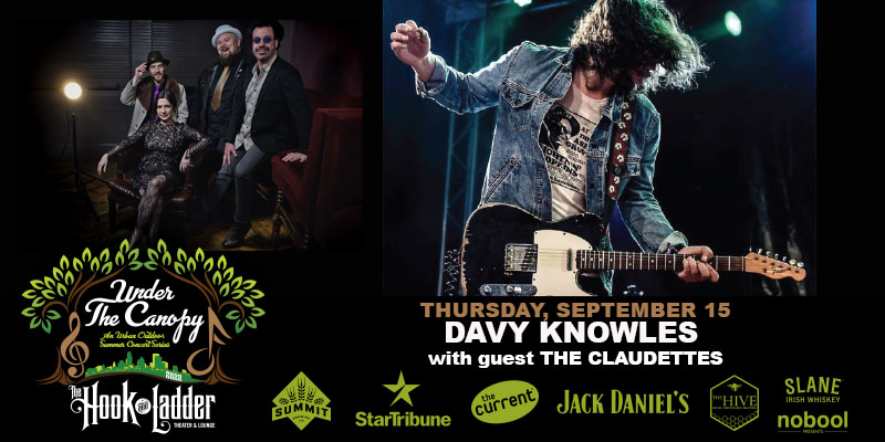 Davy Knowles with guest The Claudettes on Thursday, September 15, 2022, Under The Canopy at The Hook and Ladder Theater