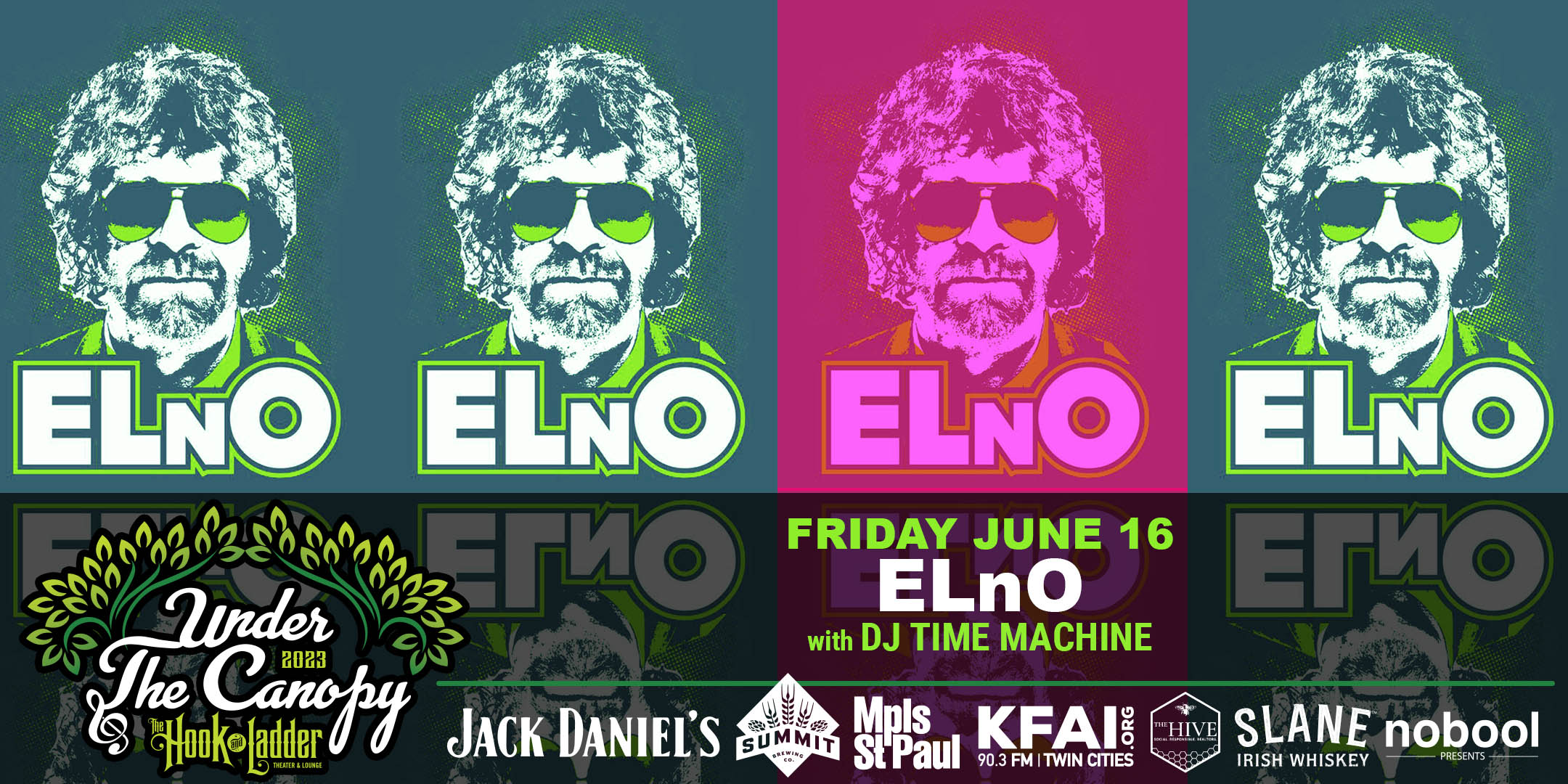 An Evening with ELnO and DJ Time Machine Friday, June 16 Under The Canopy at The Hook and Ladder Theater
