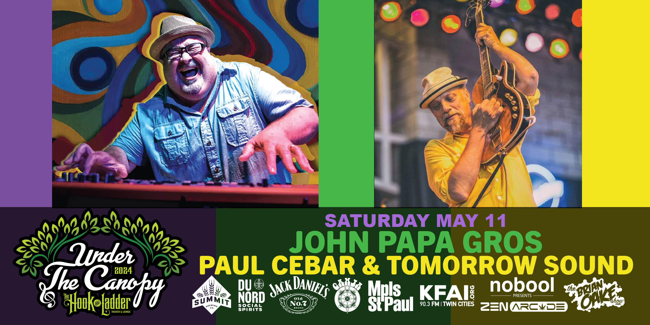 John 'Papa' Gros / Paul Cebar And Tomorrow Sound Saturday, June 8, 2024 Under The Canopy at The Hook and Ladder Theater "An Urban Outdoor Summer Concert Series" Doors 6:00pm :: Music 7:00pm :: 21+ Reserved Seats: $40 GA: $25 ADV / $30 DOS