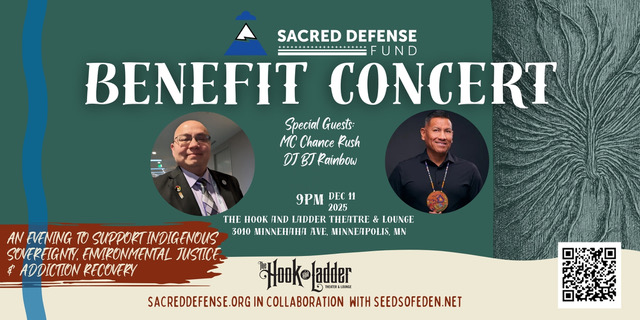 Sacred Defense Fund Benefit Concert at The Hook & Ladder December 11, 2025 Doors 9 PM GA: $25 ADV (Box-Office) / $25 DOOR